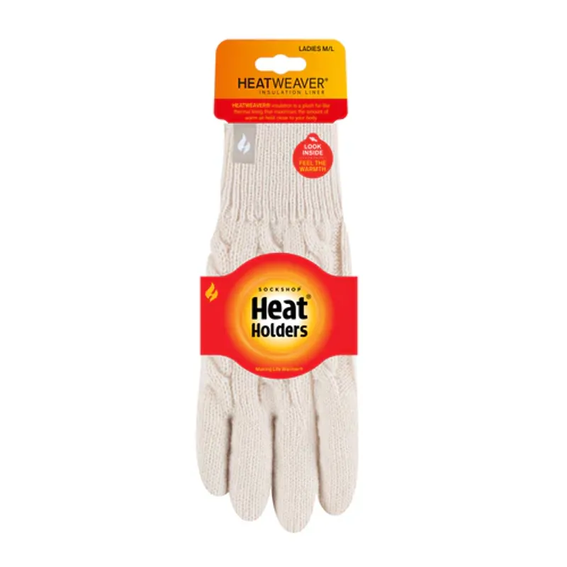 Heat Holders Willow Thermal Cable Gloves Cream