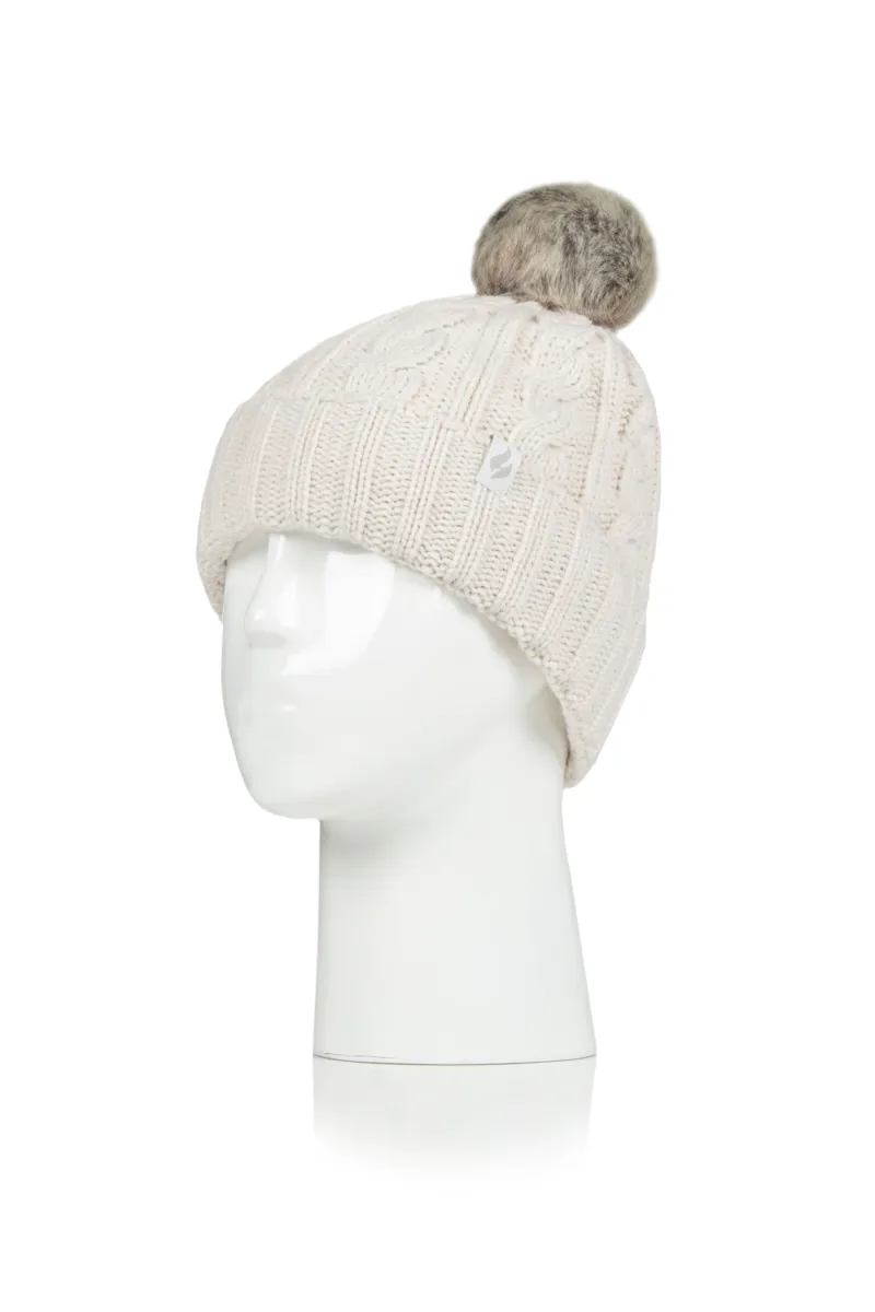 Heat Holders Ladies Maine Thermal Hat Cream-1