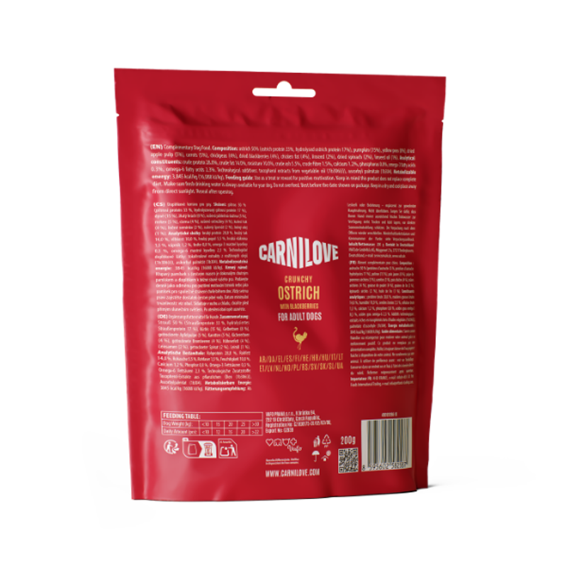 Carnilove Dog Treat Ostrich with Blackberries 200g-1