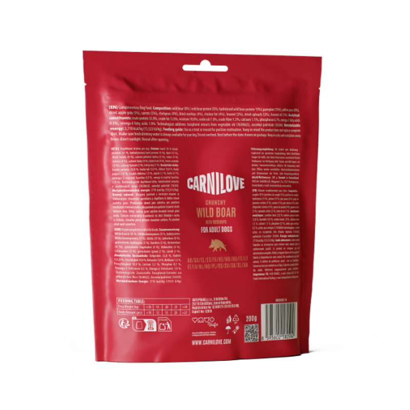 Carnilove Dog Treat Wild Boar with Rosehips 200g-1