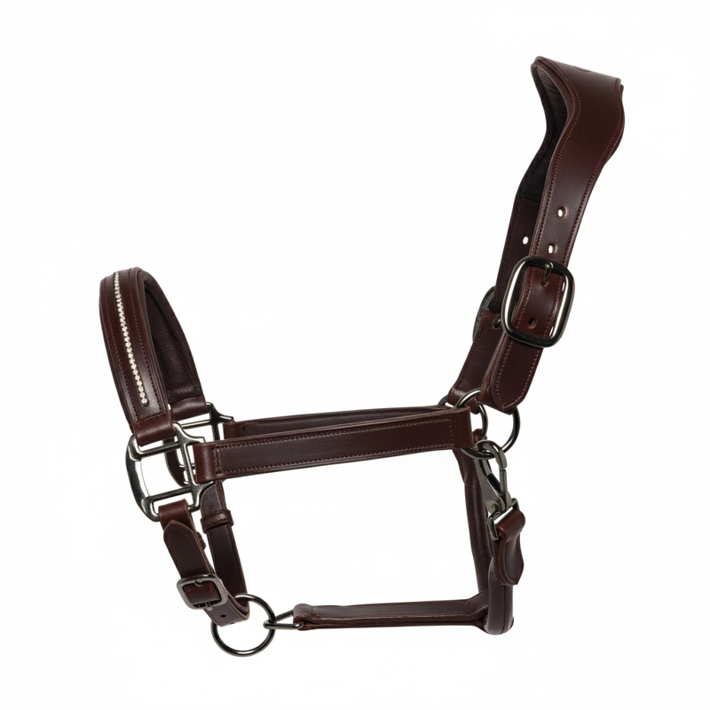 Cameo Leather Competition Headcollar Dark Brown