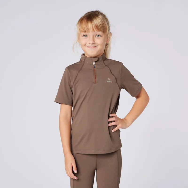 Cameo Junior Short Sleeve Baselayer Mocha
