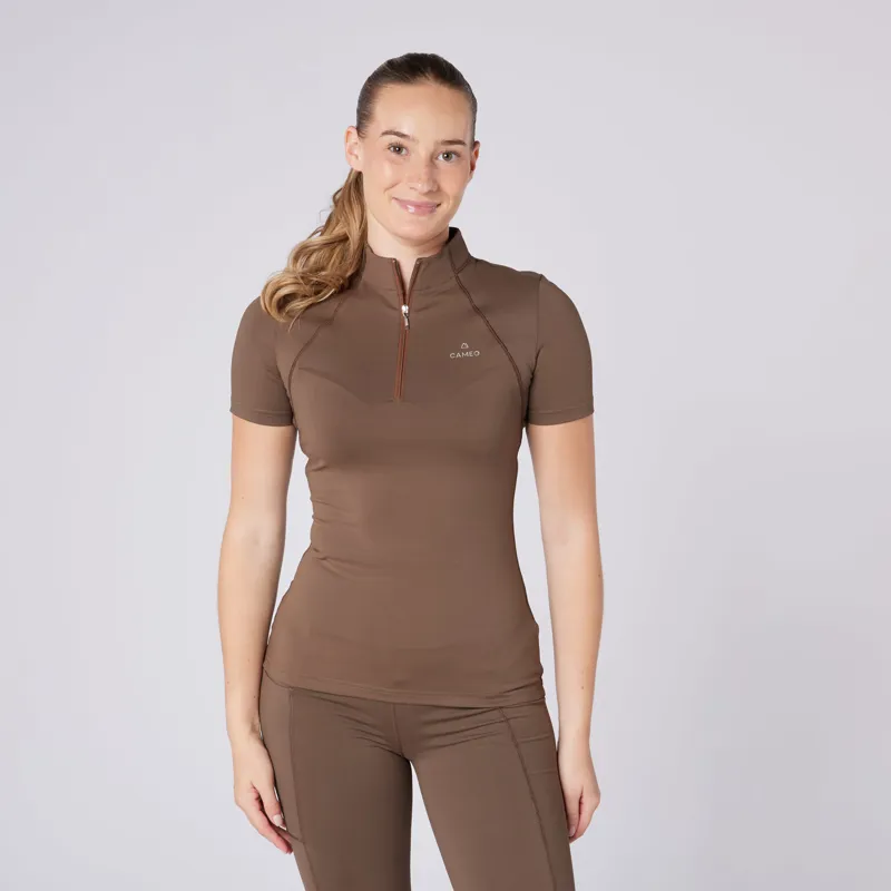 Cameo Ladies Short Sleeve Baselayer Mocha-1