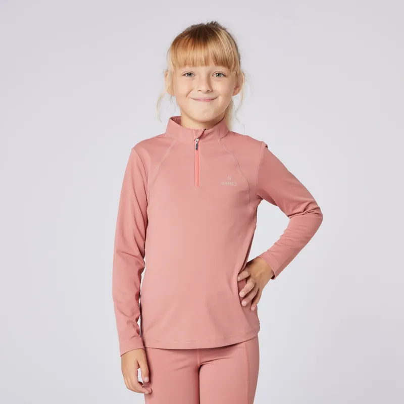 Cameo Junior Long Sleeve Baselayer Dusky Pink-1