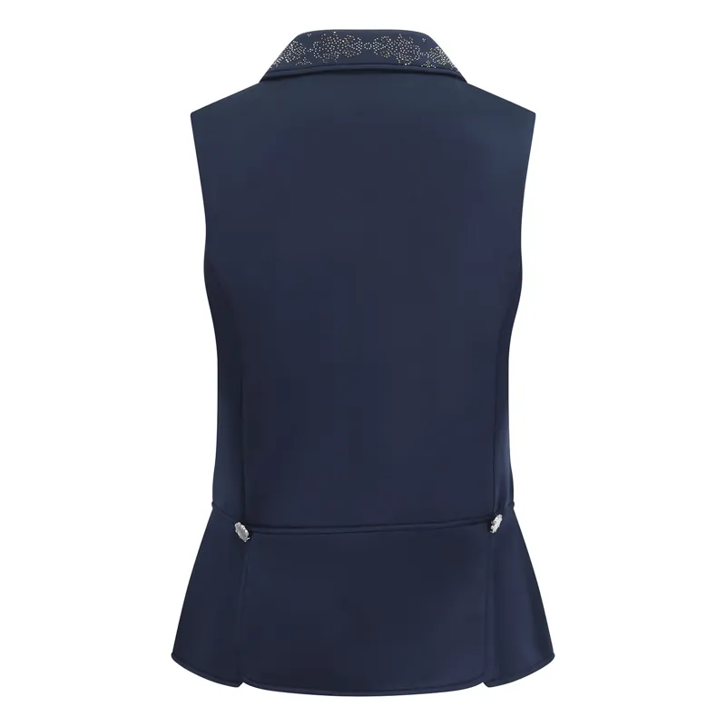 Equetech Ladies Crystal Dressage Waistcoat Navy-1