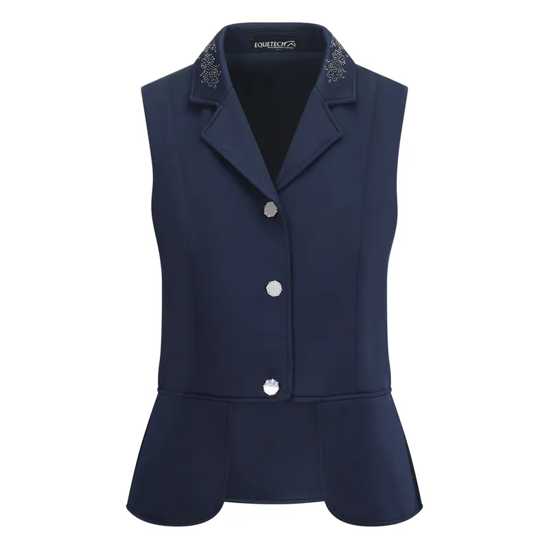 Equetech Ladies Crystal Dressage Waistcoat Navy