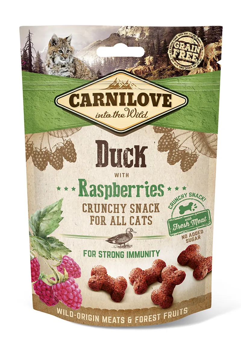 Carnilove Cat Treat Duck with Raspberries 50g