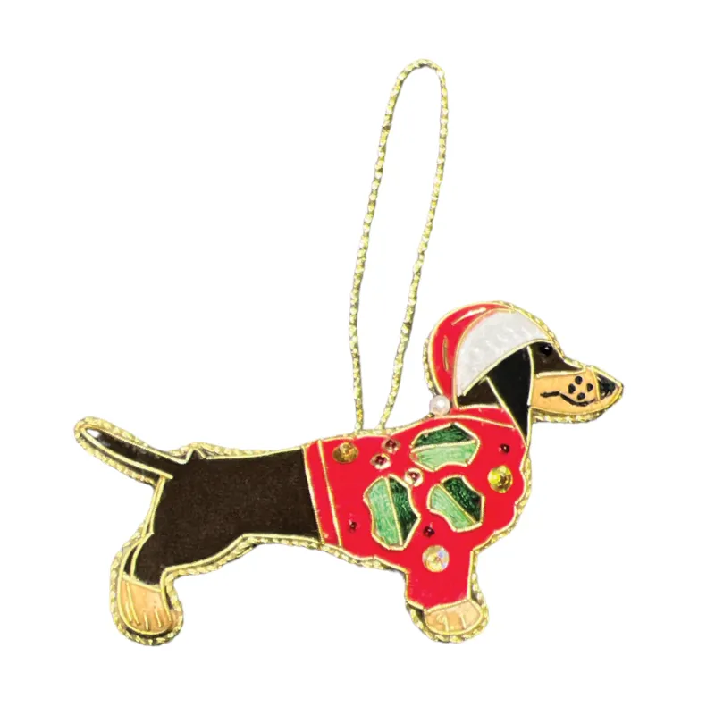 Equetech Beaded Christmas Tree Decoration - Dachshund