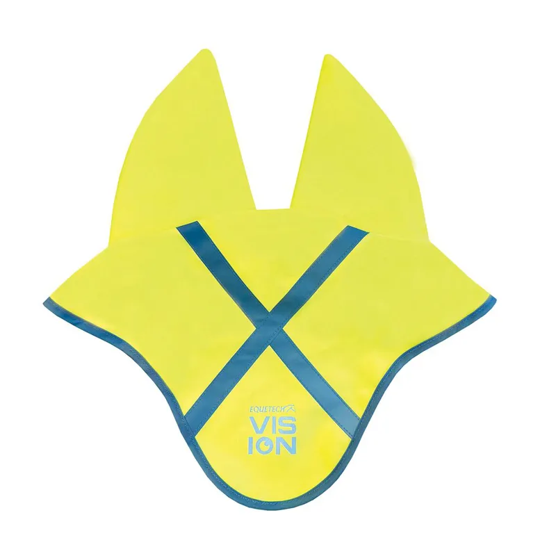 Equetech Hi-Viz Vision Acoustic Ear Bonnet Yellow