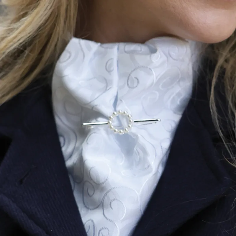 Equetech Deluxe Halo Stock Pin Silver-1