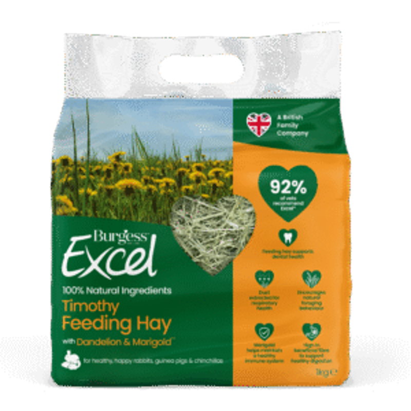 Burgess Excel Timothy Feeding Hay Dandelion and Marigold 1kg