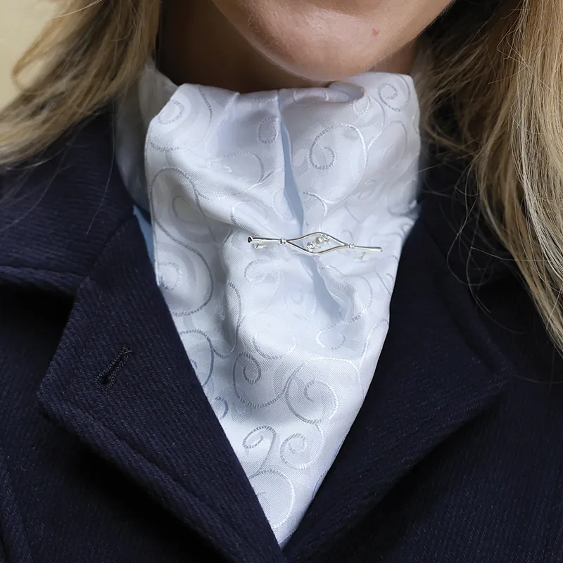 Equetech Deluxe Nouveau Stock Pin Silver-1