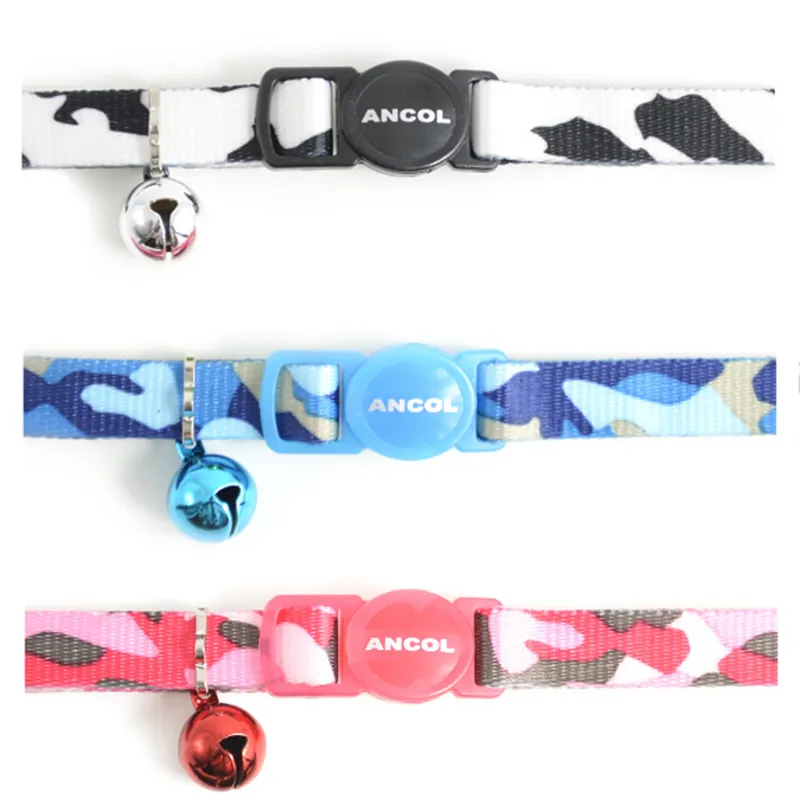 Ancol Safety Buckle Cat Collar Camouflage Blue