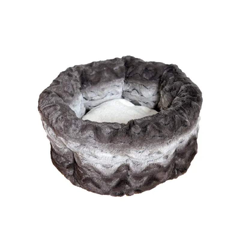 Rosewood Grey/Cream Snuggle Plush Bed