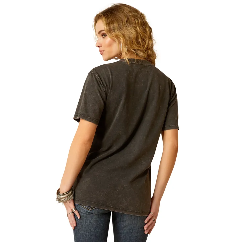 Ariat Ladies Gator Top Washed Black-1