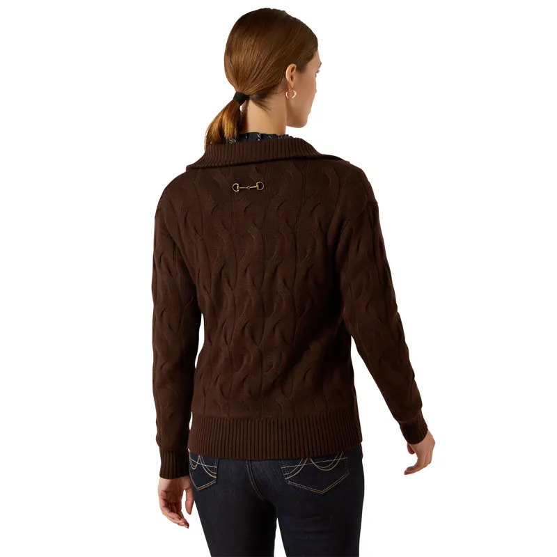 Ariat Ladies Alamere Sweater Coffee Bean-1