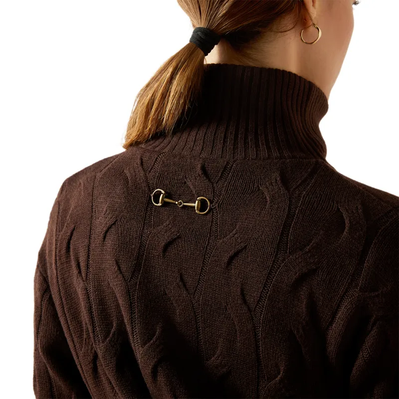 Ariat Ladies Alamere Sweater Coffee Bean-3