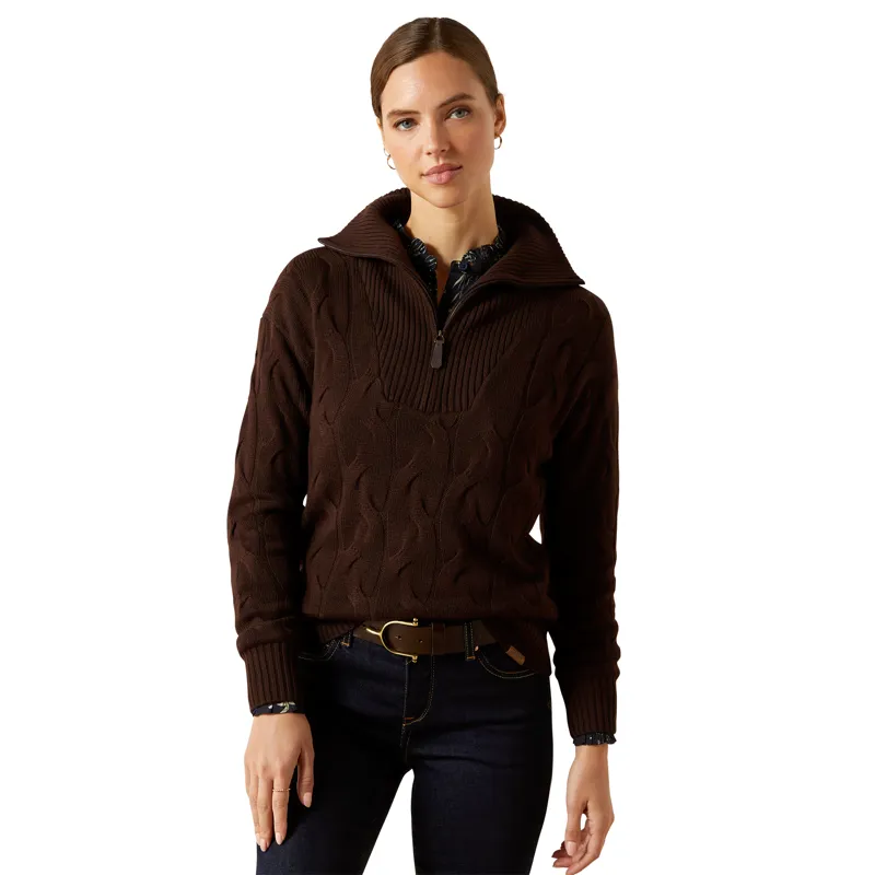 Ariat Ladies Alamere Sweater Coffee Bean