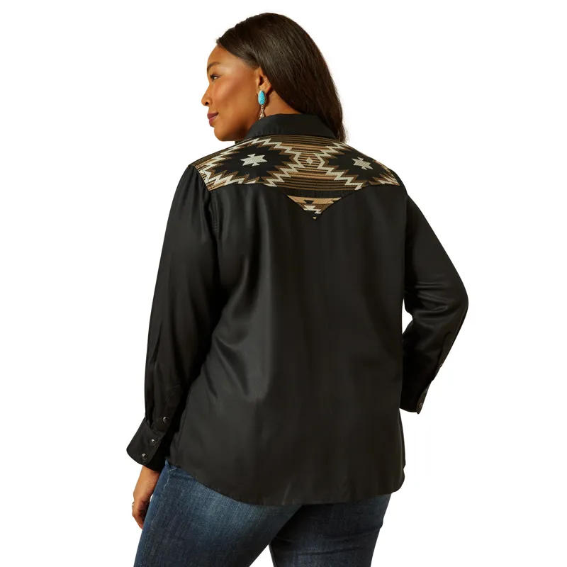 Ariat Ladies Dawn Western Shirt Black-4