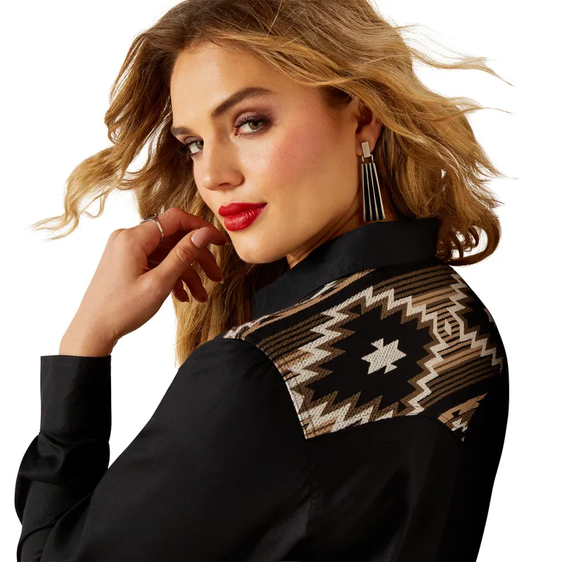 Ariat Ladies Dawn Western Shirt Black-2