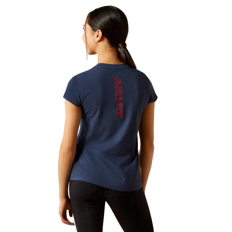 Ariat Youth BV Logo T-Shirt Navy Heather-1