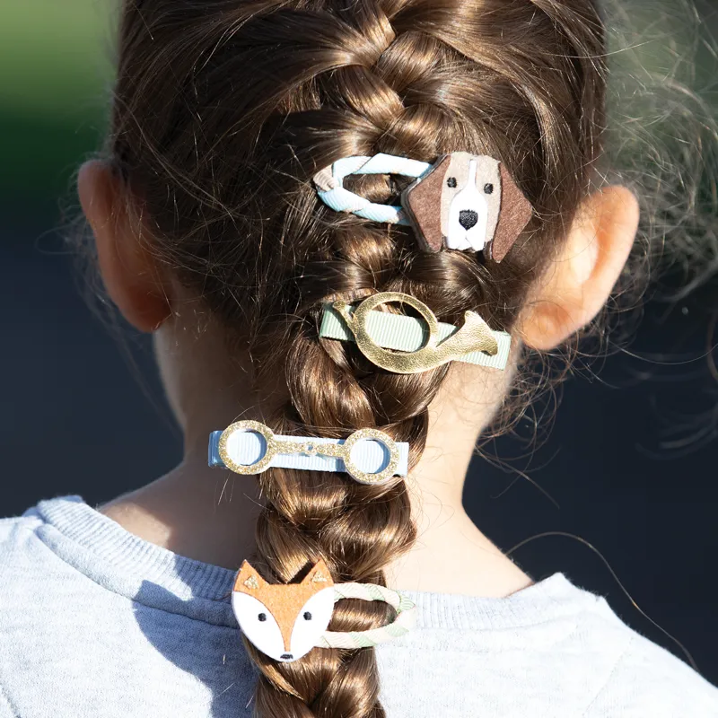 Equetech Fox And Hounds Hair Clips - 4 Pack-1