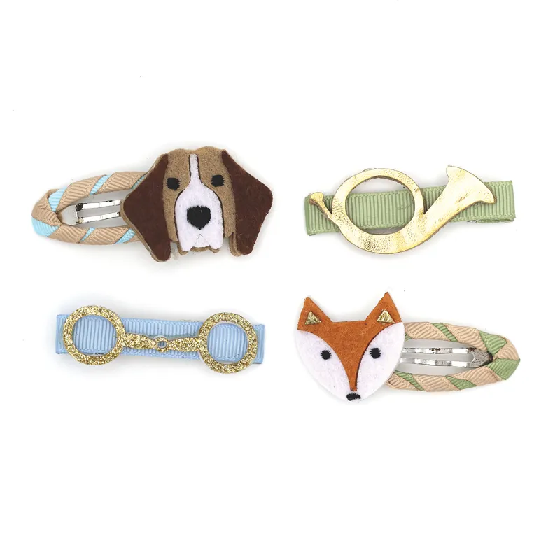 Equetech Fox And Hounds Hair Clips - 4 Pack