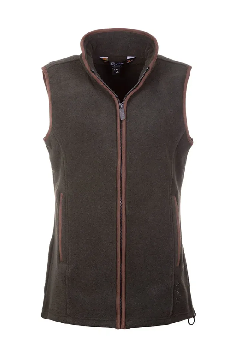 Rydale Ladies Huggate Premium Fleece Waistcoat Khaki