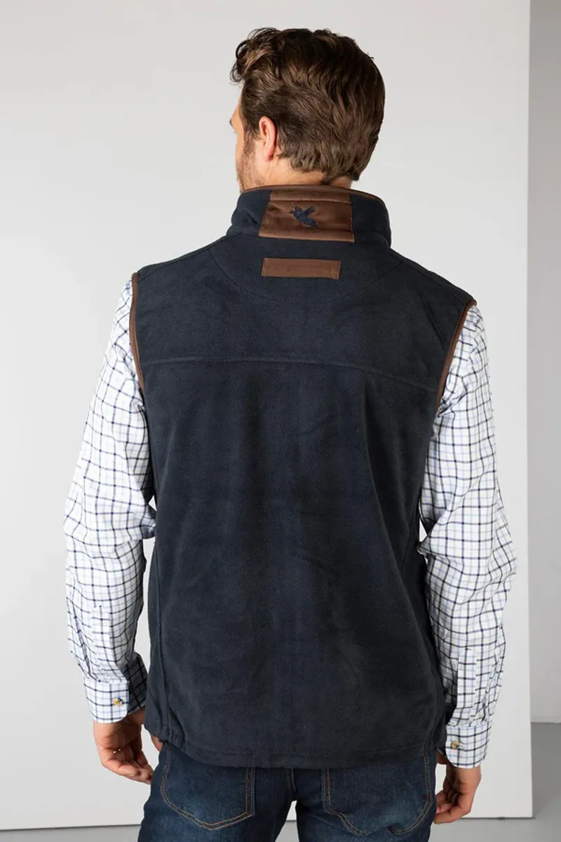 Rydale Mens Huggate Premium Fleece Waistcoat Ink-2