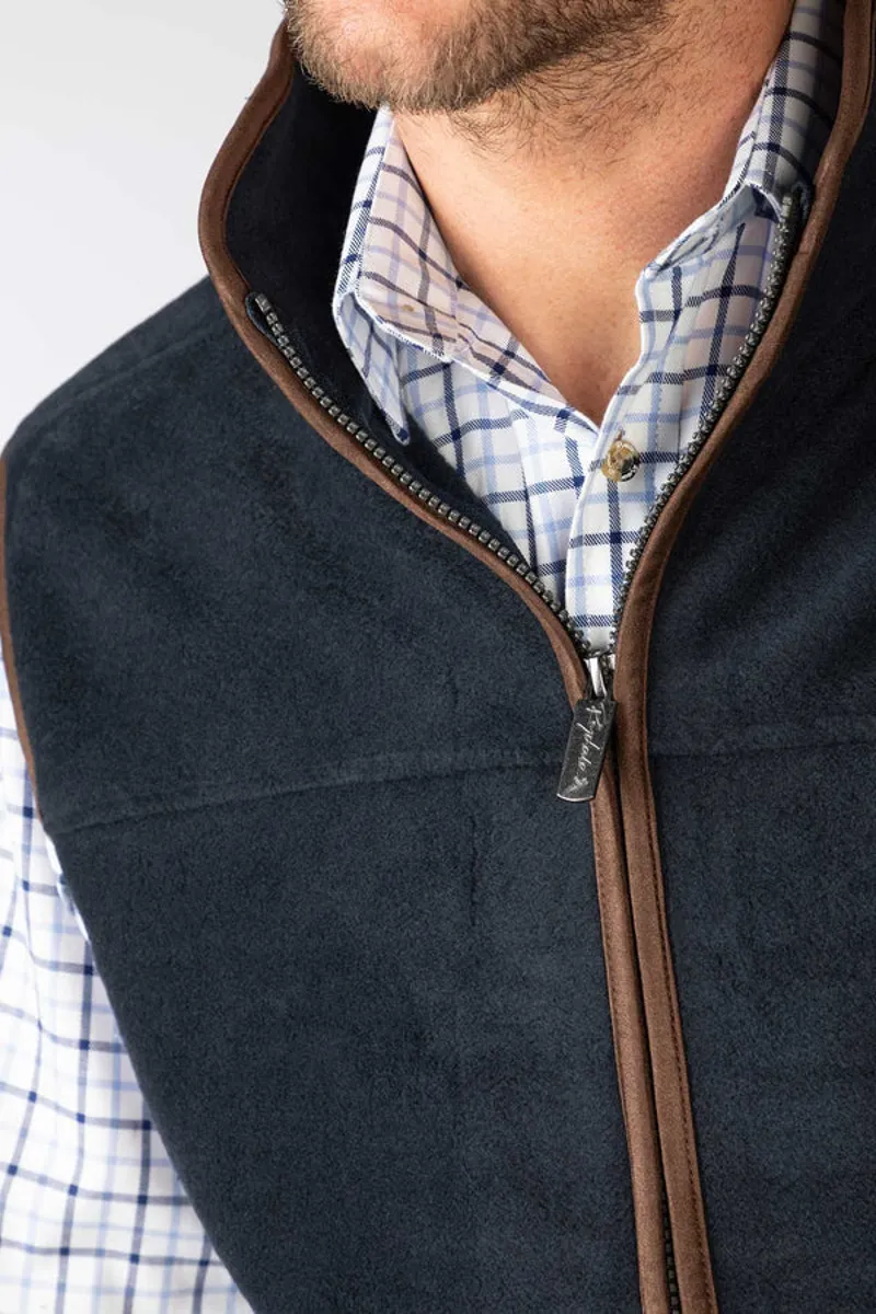 Rydale Mens Huggate Premium Fleece Waistcoat Ink-4