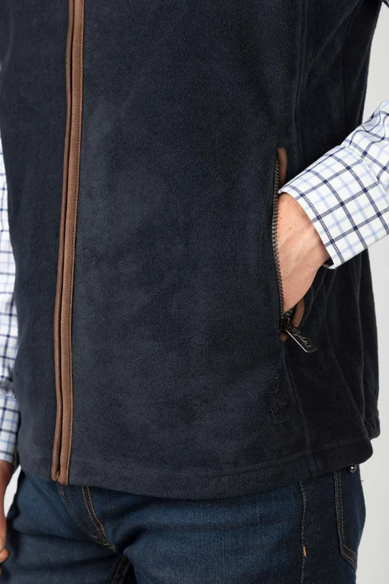 Rydale Mens Huggate Premium Fleece Waistcoat Ink-5