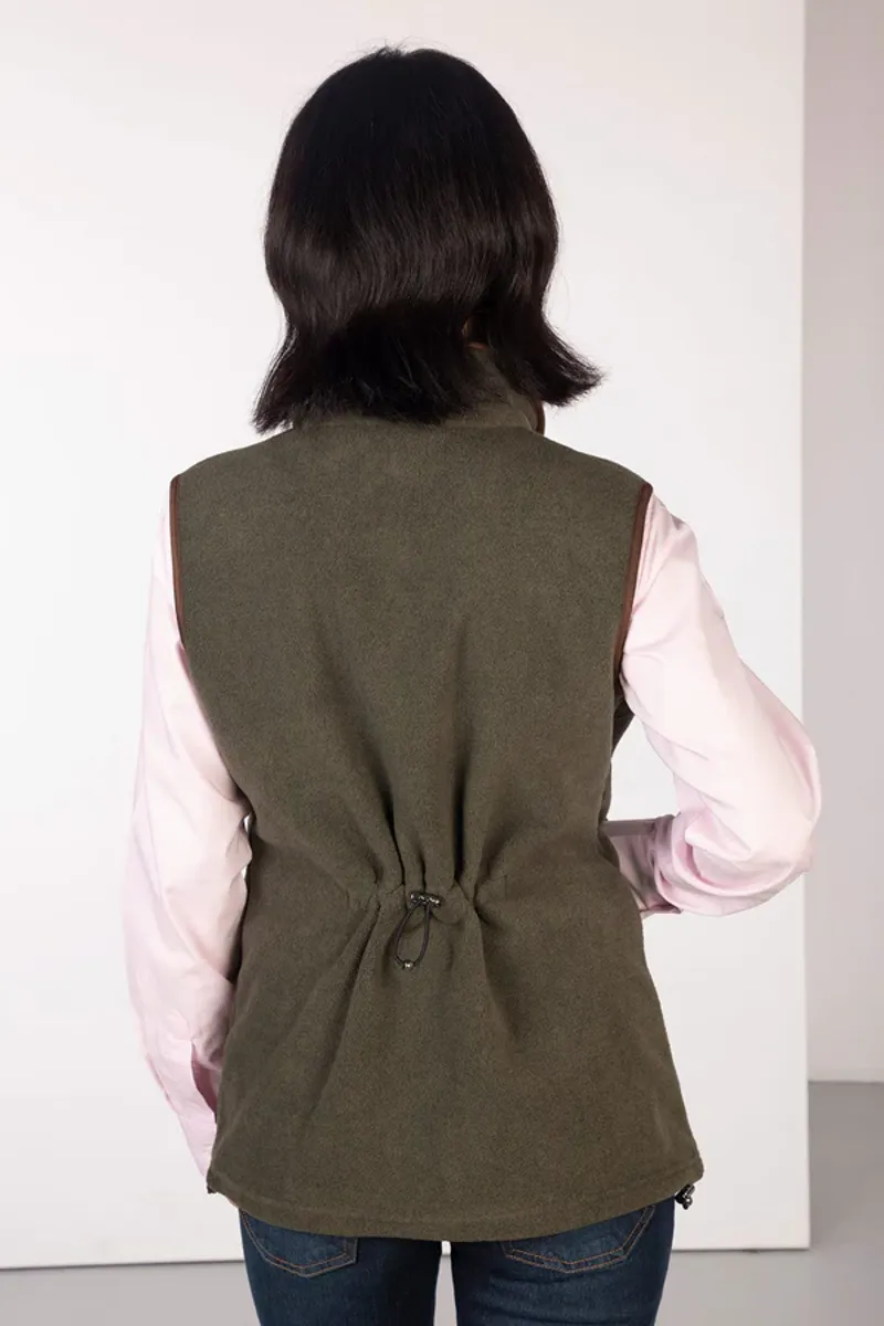 Rydale Ladies Huggate Premium Fleece Waistcoat Khaki-2