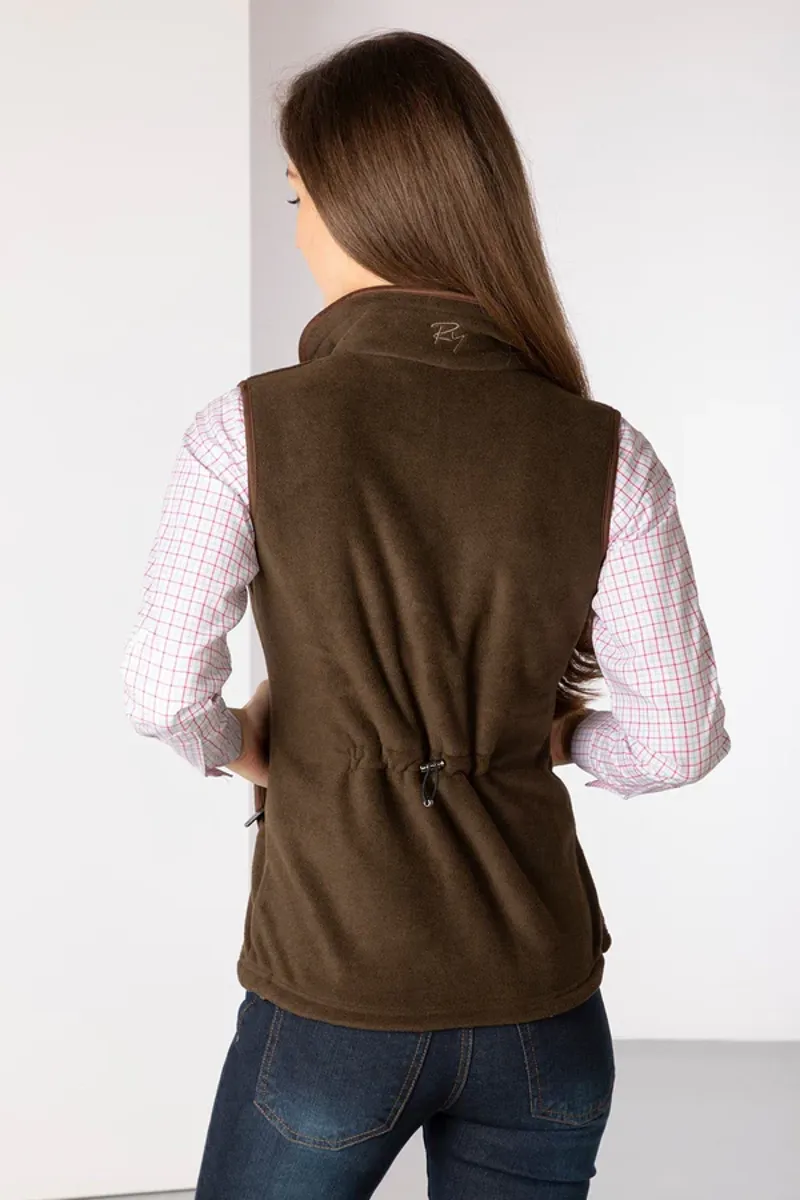 Rydale Ladies Huggate Premium Fleece Waistcoat Bark-1