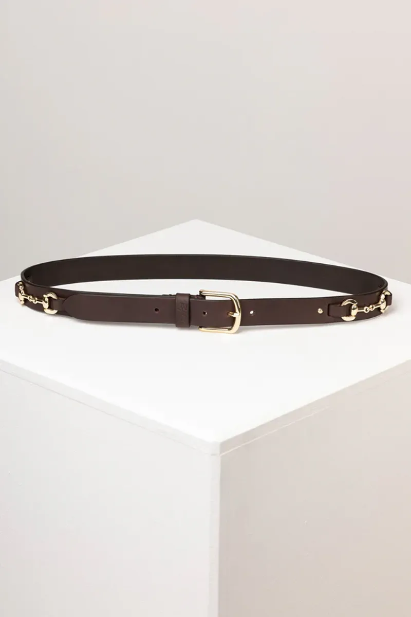 Rydale Ladies Lucinda Leather Snaffle Belt Waxy Brown