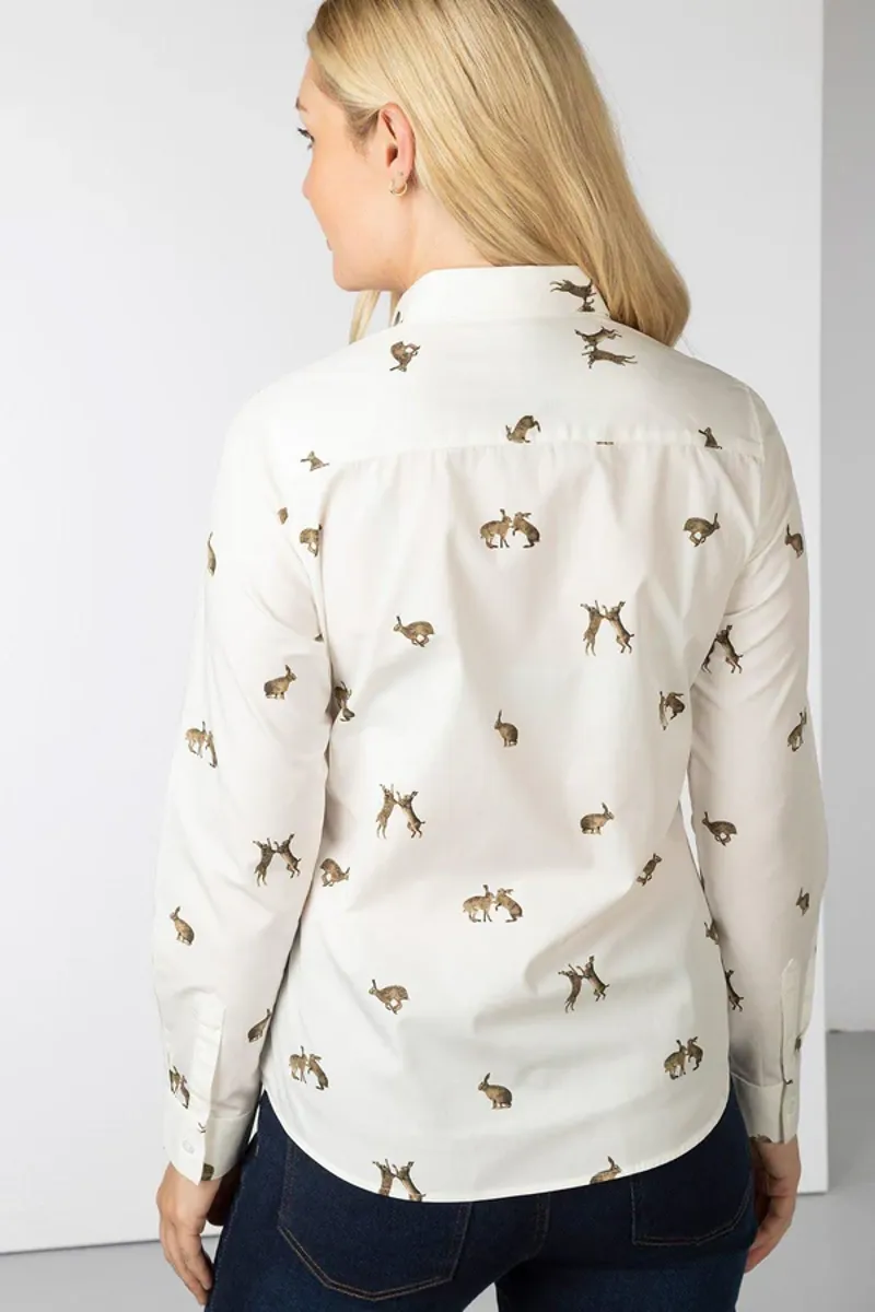 Rydale Ladies Wistow II Printed Shirt Hare White-2