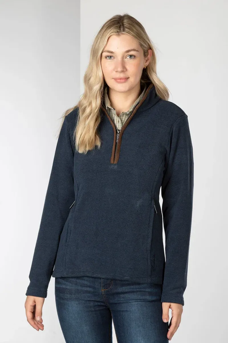 Rydale Ladies Huggate Overhead Fleece Marl Navy