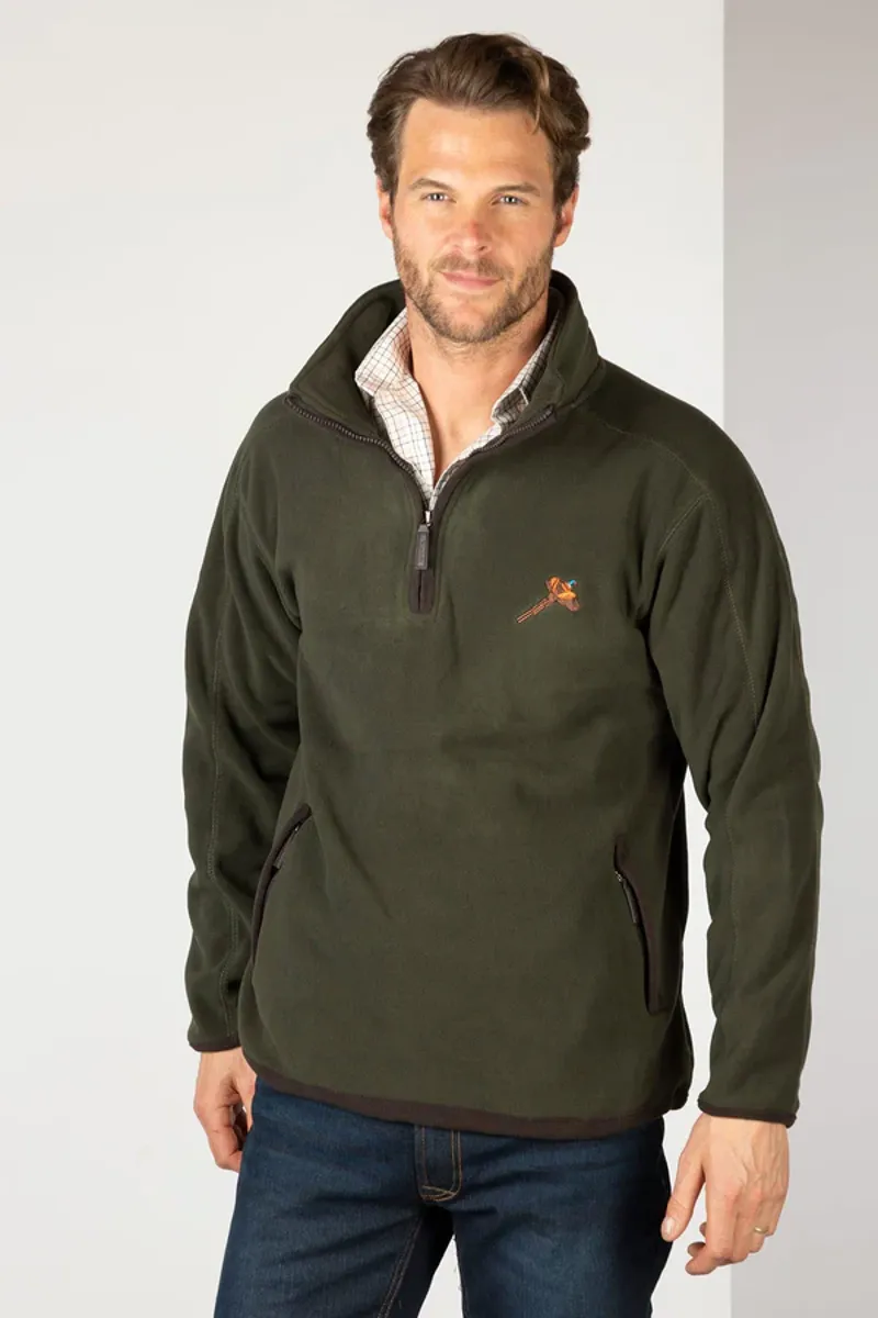 Rydale Mens Gransmoor Half Zip Fleece Olive-1
