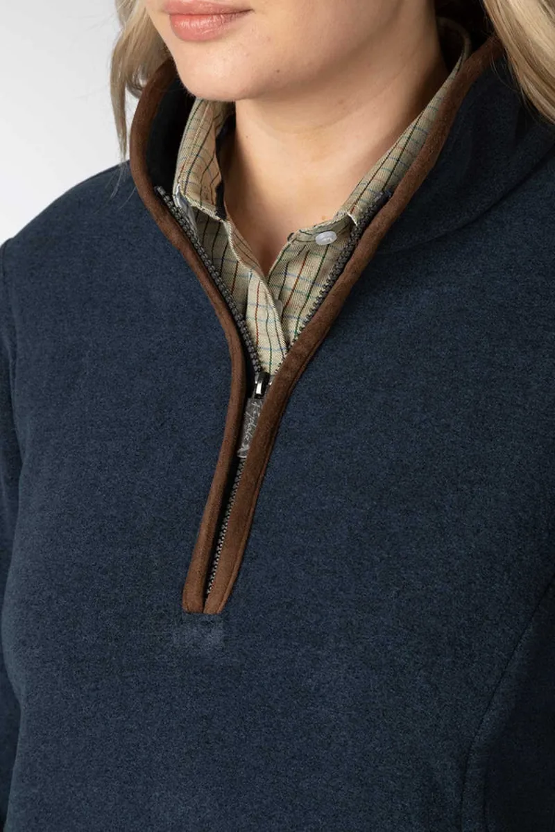 Rydale Ladies Huggate Overhead Fleece Marl Navy-3