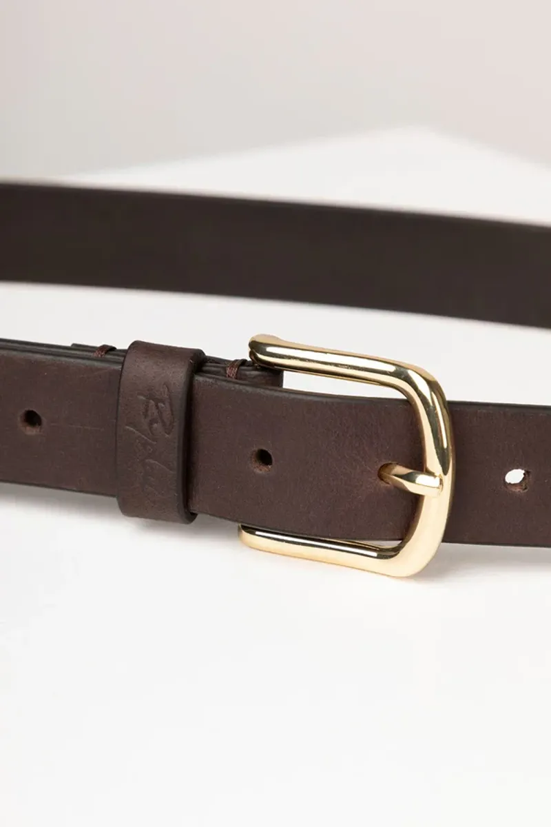 Rydale Ladies Lucinda Leather Snaffle Belt Waxy Brown-2