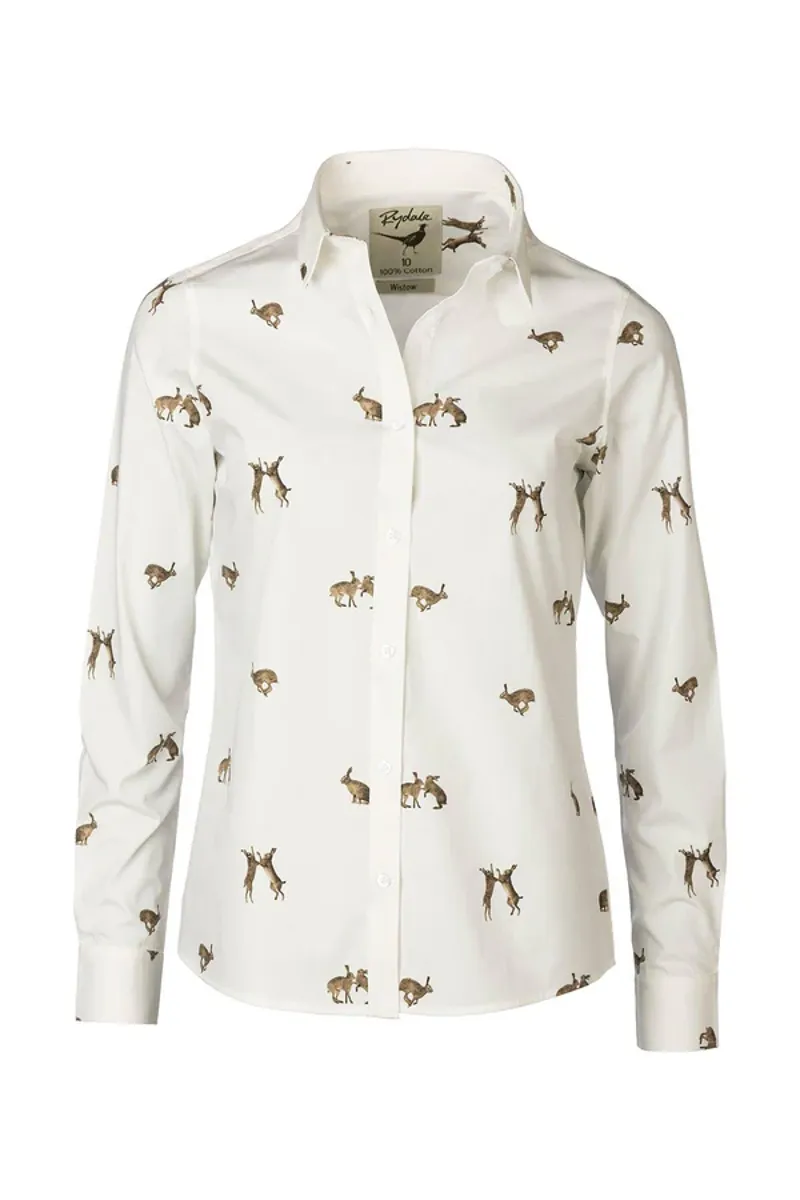 Rydale Ladies Wistow II Printed Shirt Hare White