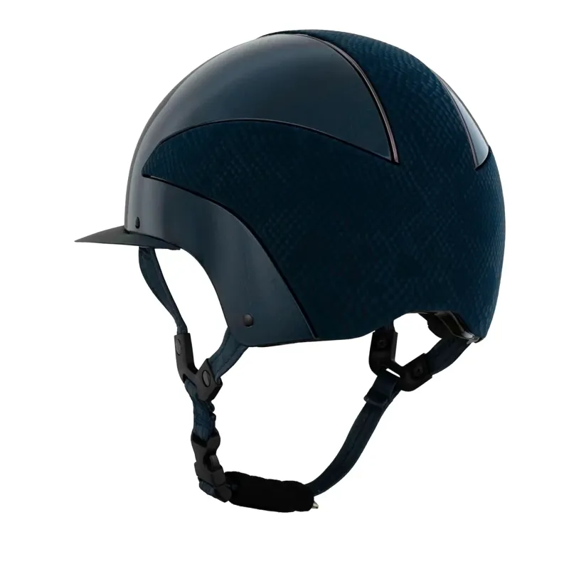 Gatehouse Oxer Riding Hat Regular Peak Navy-4