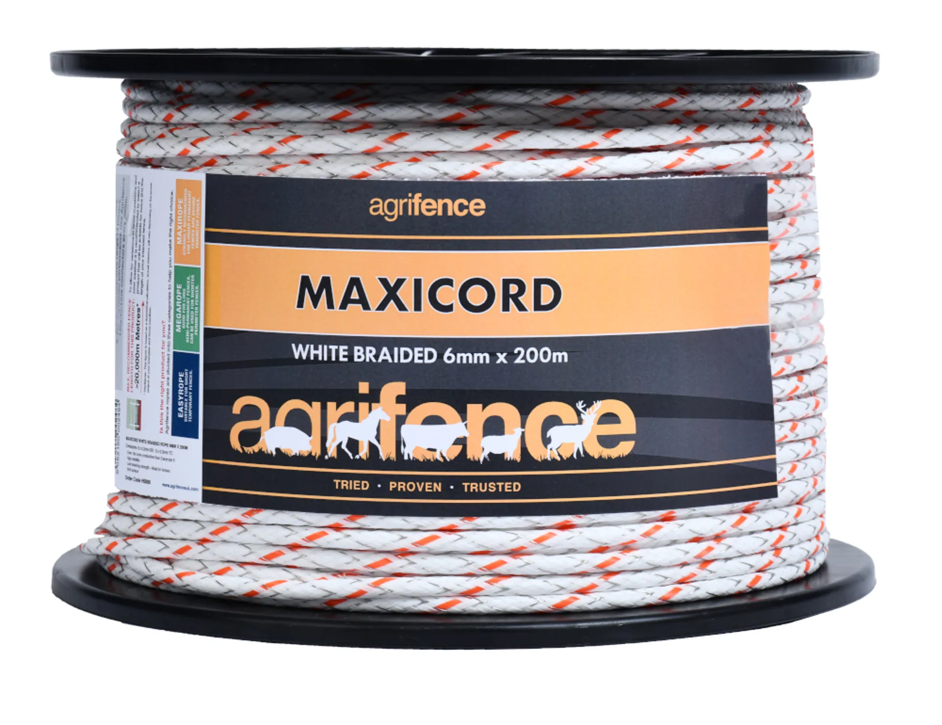 Agrifence Maxicord Electric Fence Braided Rope Brown