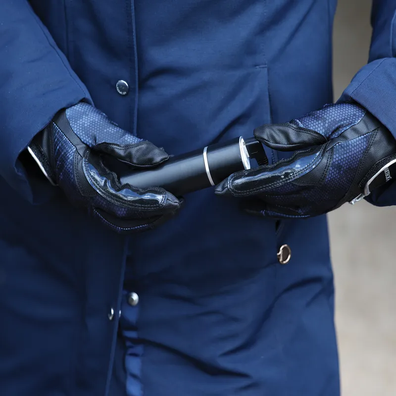 Equetech Ladies Inferno Heated Waterproof Riding Coat Navy-3