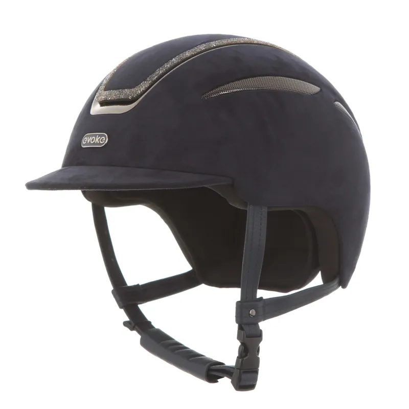 Evoke Callisto Classic Peak Navy Suede/Steel Crystal Frame