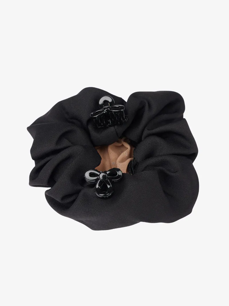 LeMieux Scrunchie with Crystal Hair Net Black/Blonde-1