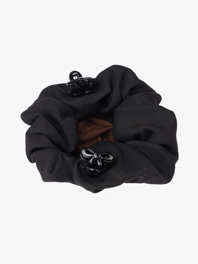 LeMieux Scrunchie with Crystal Hair Net Black/Brown-1