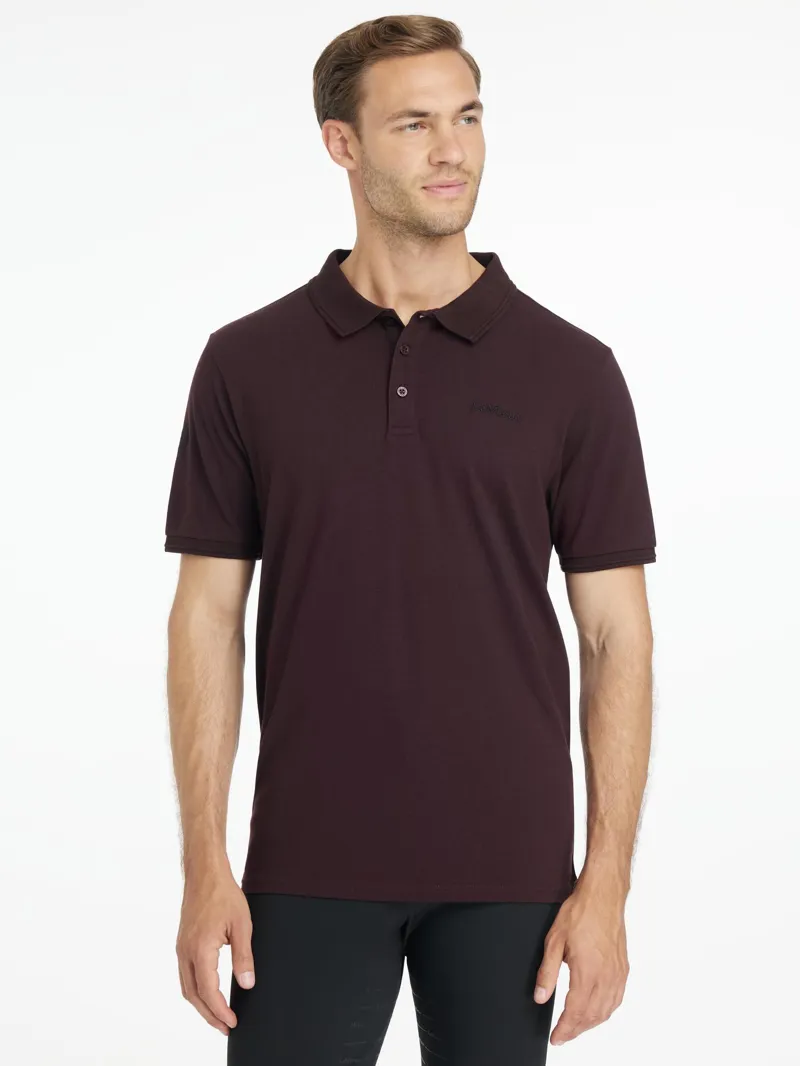 LeMieux Mens Classique Polo Shirt Damson-1