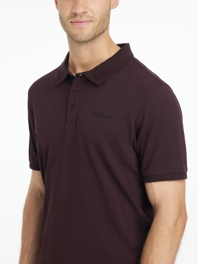 LeMieux Mens Classique Polo Shirt Damson-3