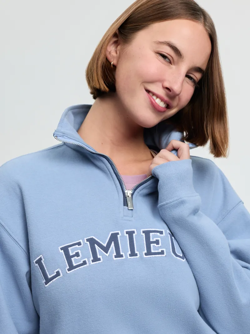 LeMieux Kelsie Quarter Neck Sweat Powder Blue-2