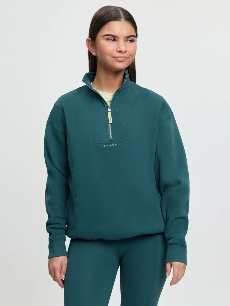 LeMieux Young Rider Vianne Quarter Zip Jungle-1